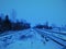 Macro photo with a decorative landscape backdrop and texture of the rails of the railway in the European environment