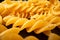 Macro photo of dry heap of fusilli pasta