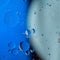 Macro photo of an emulsion of water and oil. Abstract concept