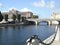 Macro photo with a landscape background of the European capital of Germany, the city of Berlin with historical buildings