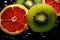 Macro photography of fresh and juicy fruits