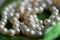 Macro photography of a pearl necklace