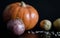 Macro picture showing the ingredients for a pumpkin soup