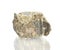 Macro shooting of natural mineral rock specimen - pirite,