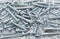 A Macro Shot of A Big Collection Of Iron Screws, Nuts and Lockwashers