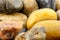 A macro shot of decorative colored pebbles, for use on a background.