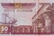 Macro shot of fifty egyptian pounds bill