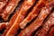 macro shot of glazed pork ribs texture
