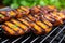 macro shot of mango bbq grilled plantains