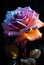 Macro shot of a pink rose, uhd coloring