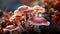 A macro shot revealing the intricate textures and patterns of a single mushroom, inviting viewers to explore the fascinating micro