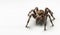 Macro shot of Spider on isolated white background