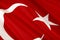 Macro shot of Turkish flag