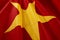 Macro shot of Vietnamese flag