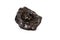 Macro stone mineral meteorite tektite on white background