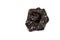 Macro stone mineral meteorite tektite on white background