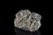 Macro stone mineral Quartz Calcite Sphalerite Galena on a black background