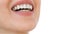 Macro toothy smile woman