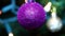 Macro view of a colorful Christmas ornament ball