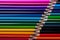 Macro view of colorful pencils
