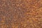 Macro view on corrugated metal, orange mars abstract background