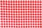 Macro view of red and white vichy pattern