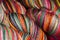 Macro View of several colorful Hanks of Yarn