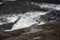 Macro of Water Falling Over Dam