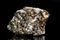 Macro Zircon mineral stone on a black background