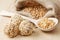 Macrobiotic healthy food: balls from ground wheat