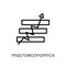 Macroeconomics icon. Trendy modern flat linear vector Macroeconomics icon on white background from thin line Business collection