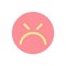 Mad emoticon flat color ui icon
