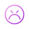 Mad emoticon pixel perfect gradient linear ui icon