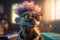 The Mad Scientist Chameleon: A Funny Photorealistic Cartoon Character with Glasses and Messy Hair