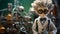 Mad Scientist Doll Close Up Photo With Charming Character Illustrations