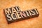 Mad scientist in wood type