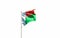 Madacascar national flag on white background isolated