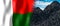 Madagascar - country flag and pile of coal