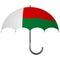 Madagascar flag umbrella