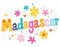 Madagascar vector lettering decorative type