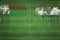 Madagascar vs Paraguay Soccer Match, national colors, national flags, soccer field, football game, Copy space