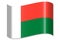 Madagascar - waving country flag, shadow