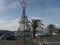 Madalena, Pico Azores, Portugal, December 09, 2019: Christmas and New Year street decoration.