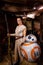 Madame Tussauds waxwork museum. Daisy Ridley as Rey from Star Wars The Last Jedi, Realistic lifelike model