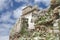 Madan Mahal fort through the ruins of ancient broken wall