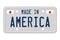 Made in America License Plate