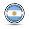 Made In Argentina Glossy Button - Vector Illustration Isolated On White