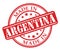 Made in Argentina red rubber stamp