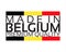 Made in Belgium icon, premium quality sticker with Belgian color