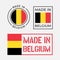 made in Belgium icon set, Belgian product labels